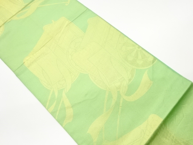 御所車模様織出し袋帯